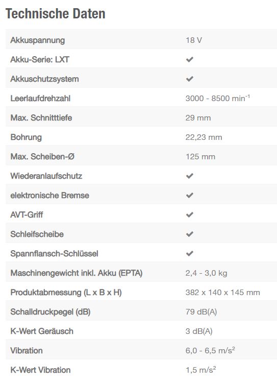 Akku-Winkelschleifer DGA 517Z